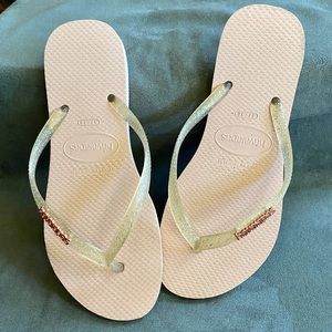 Havaianas Pink/Rosegold Flipflops